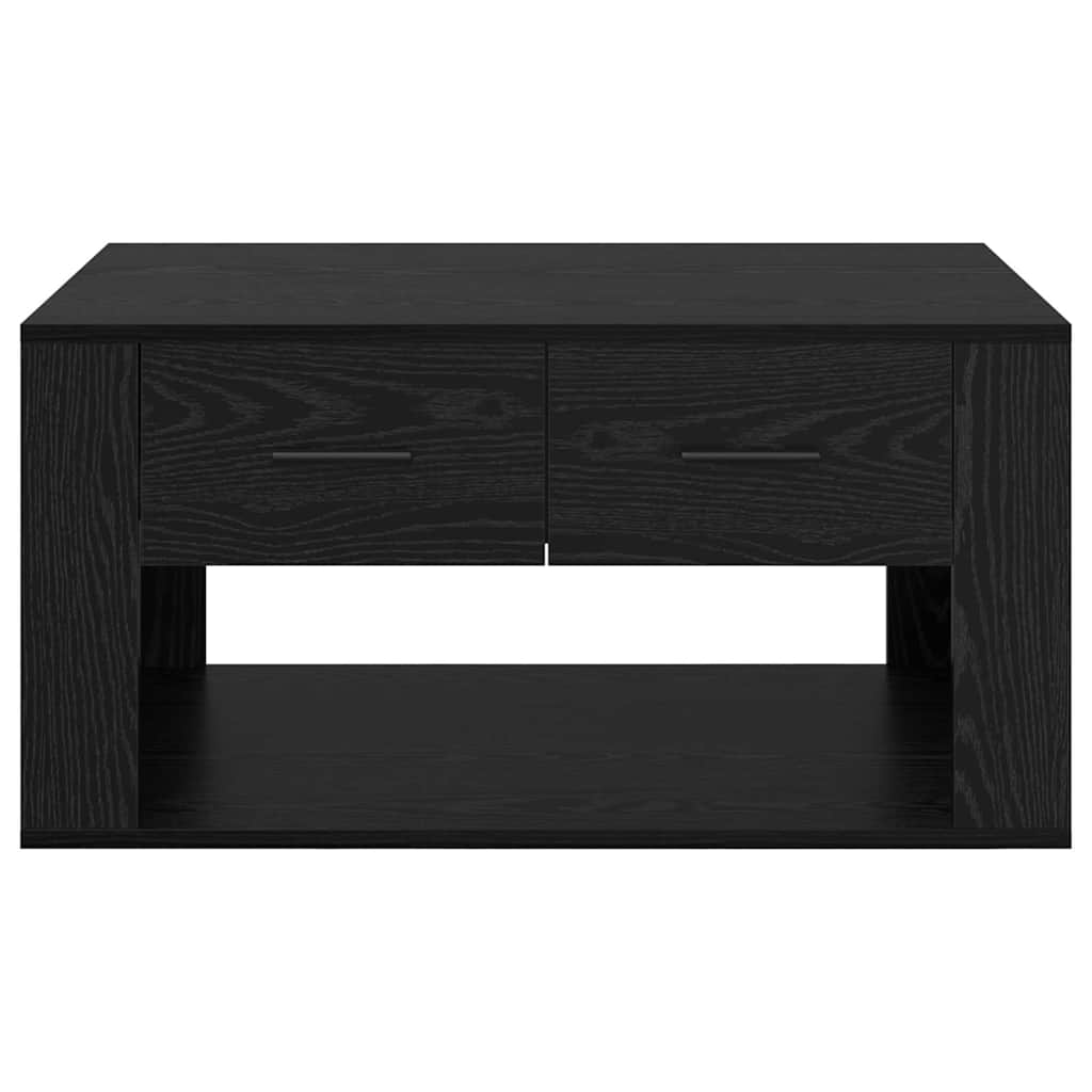 Soffbord Svart Ek med låda 80 x 50 x 40 cm