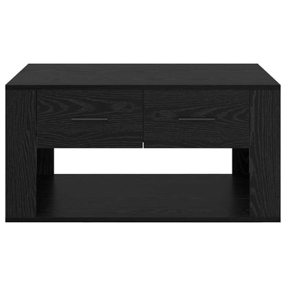 Soffbord Svart Ek med låda 80 x 50 x 40 cm
