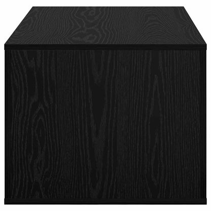 Soffbord Svart Ek med låda 80 x 50 x 40 cm