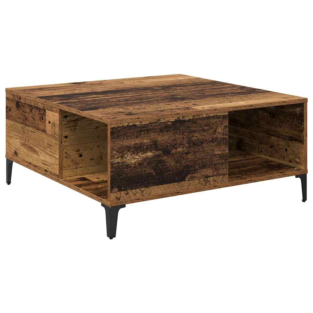 Soffbord Åldrat Trä 80 x 80 x 36,5 cm