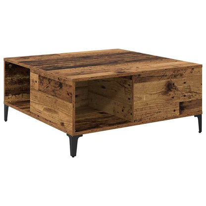 Soffbord Åldrat Trä 80 x 80 x 36,5 cm