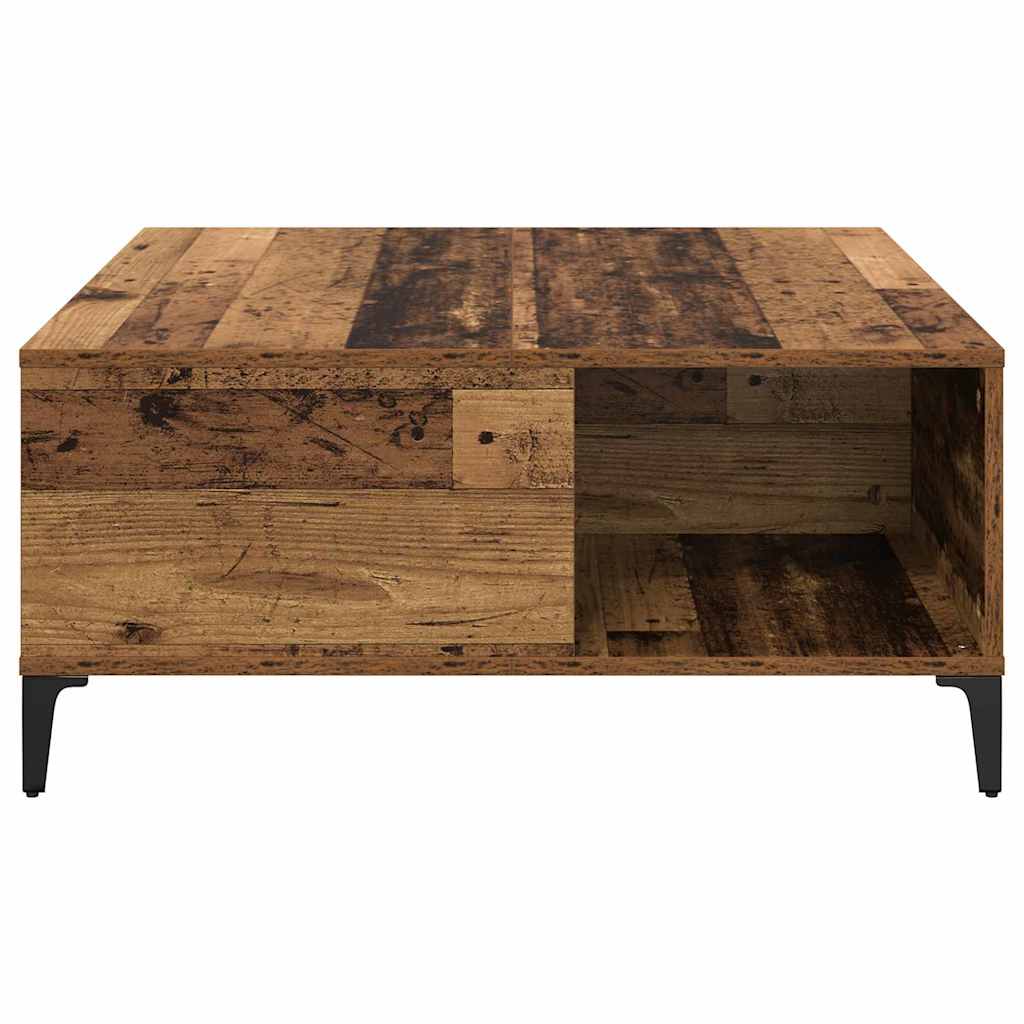 Soffbord Åldrat Trä 80 x 80 x 36,5 cm