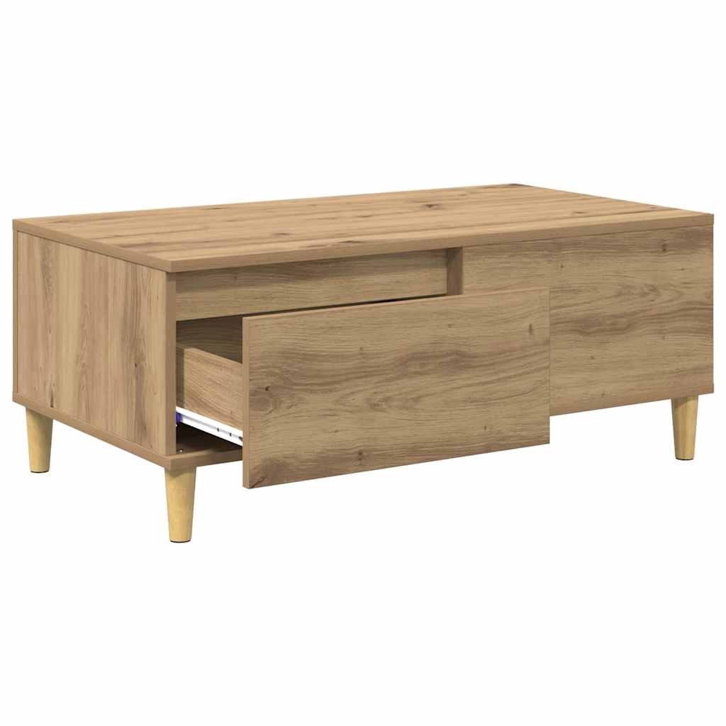Soffbord Artisan Ek med låda 90 x 50 x 35 cm