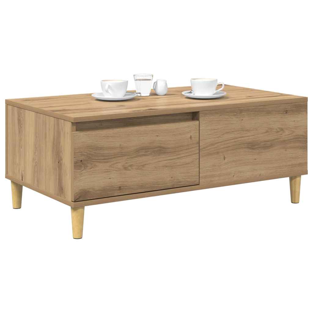 Soffbord Artisan Ek med låda 90 x 50 x 35 cm