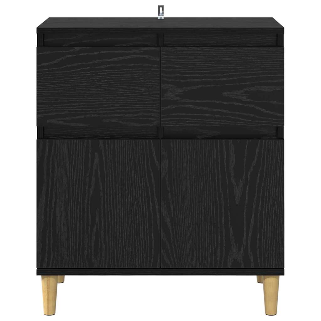 Skänk Svart Ek med låda 60 x 35 x 70 cm