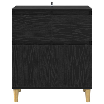 Skänk Svart Ek med låda 60 x 35 x 70 cm