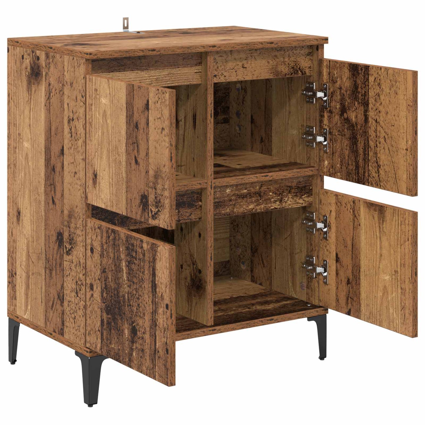 Sideboard Gammalt trä 60 x 35 x 70 cm Konstruerat trä och järn