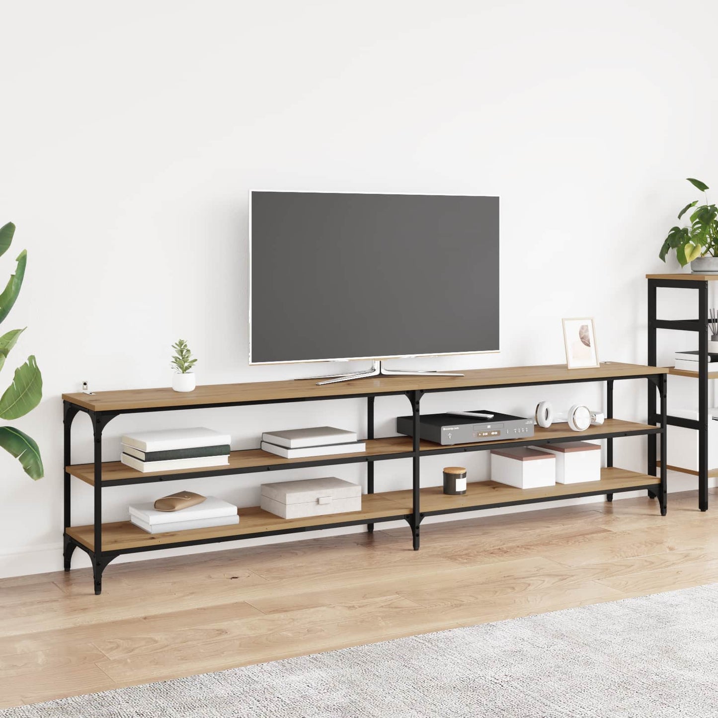 TV-skåp Artisan Ek 200 x 30 x 50 cm Konstruerat trä och järn