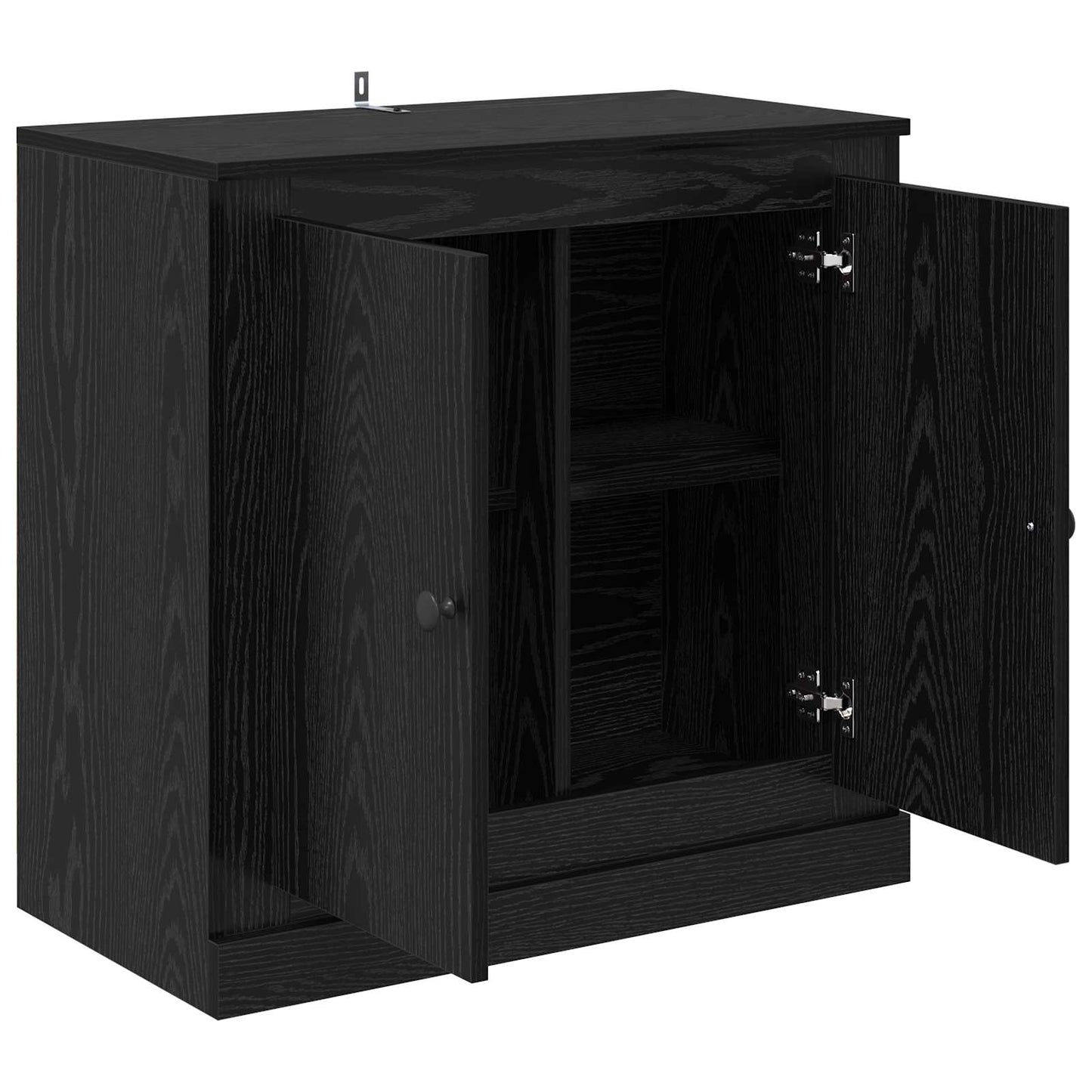 Sideboard Svart Ek 70 x 35,5 x 67,5 cm Konstruerat trä