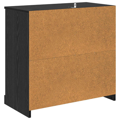 Sideboard Svart Ek 70 x 35,5 x 67,5 cm Konstruerat trä