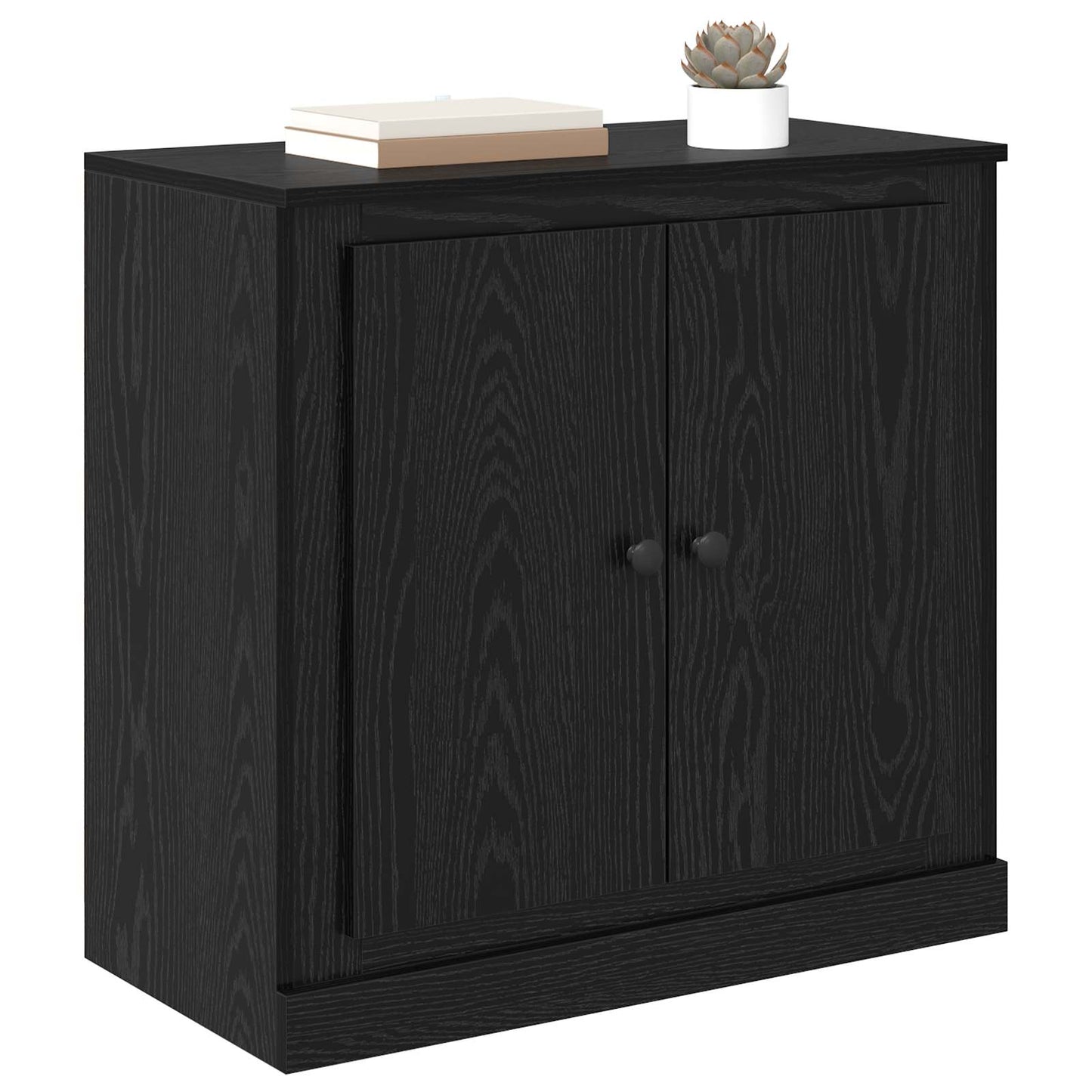 Sideboard Svart Ek 70 x 35,5 x 67,5 cm Konstruerat trä