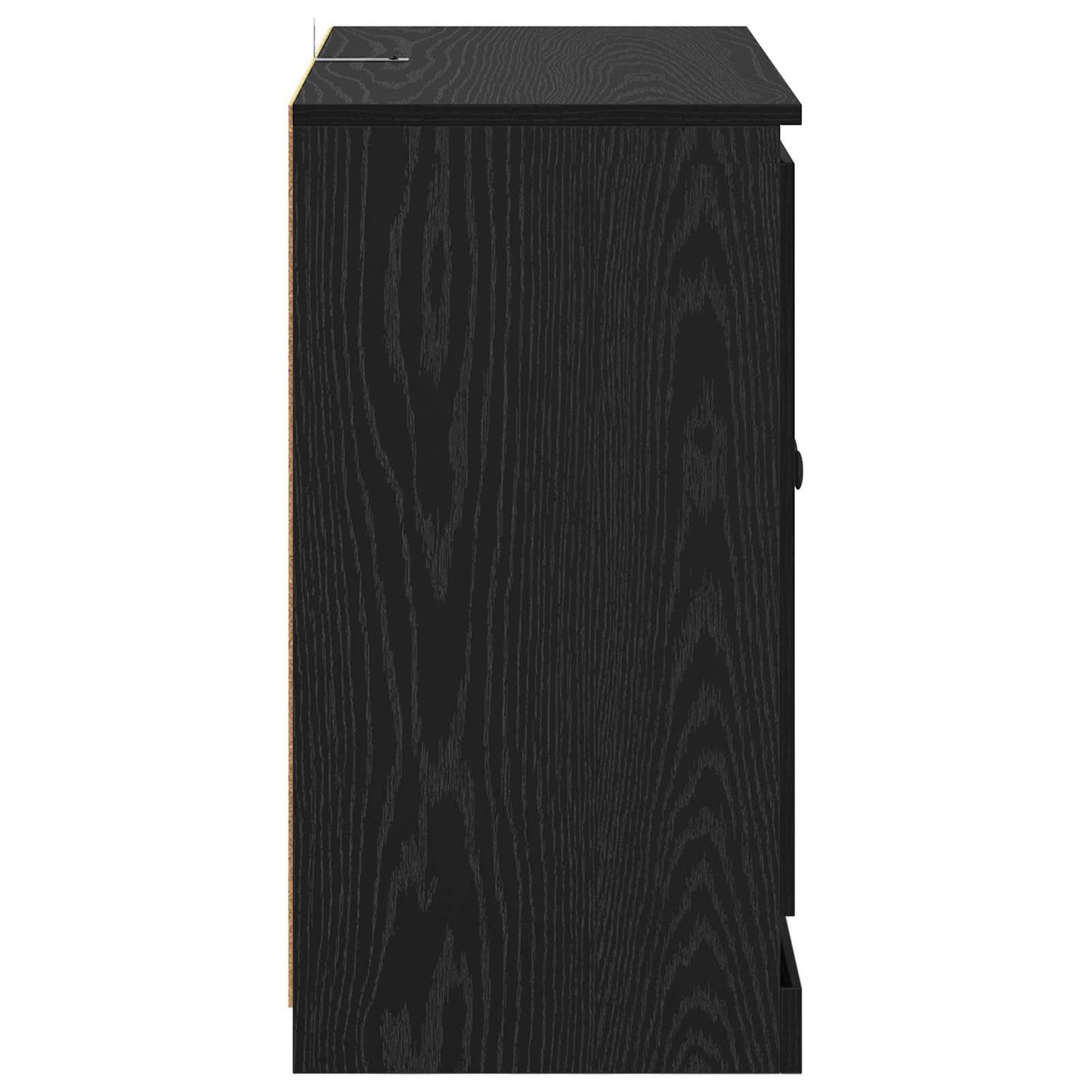 Sideboard Svart Ek 70 x 35,5 x 67,5 cm Konstruerat trä