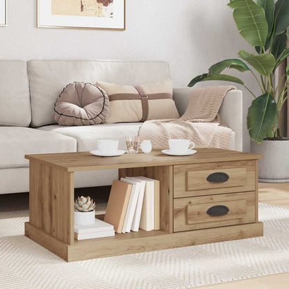 Soffbord Artisan Ek med låda 90 x 50 x 35 cm