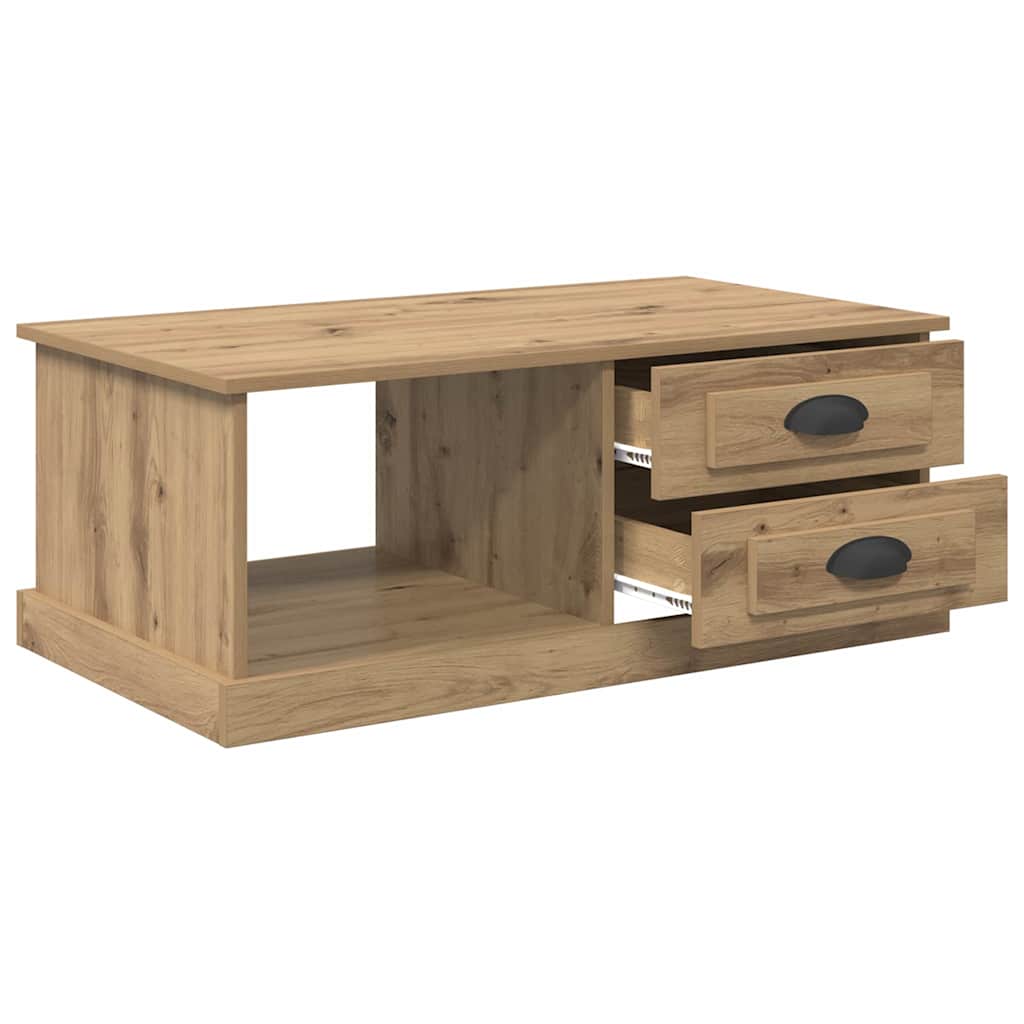 Soffbord Artisan Ek med låda 90 x 50 x 35 cm