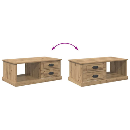 Soffbord Artisan Ek med låda 90 x 50 x 35 cm