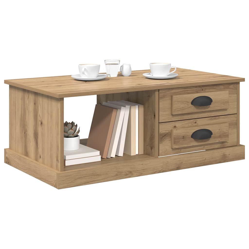 Soffbord Artisan Ek med låda 90 x 50 x 35 cm