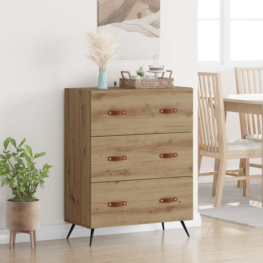 Kommode med låda Artisan Ek 69,5 x 34 x 90 cm Konstruerat trä