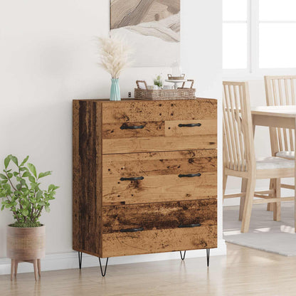Sideboard med låda Gammalt trä 69,5 x 34 x 90 cm