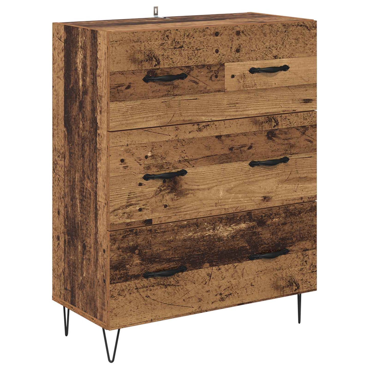 Sideboard med låda Gammalt trä 69,5 x 34 x 90 cm