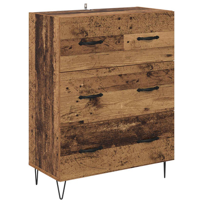 Sideboard med låda Gammalt trä 69,5 x 34 x 90 cm