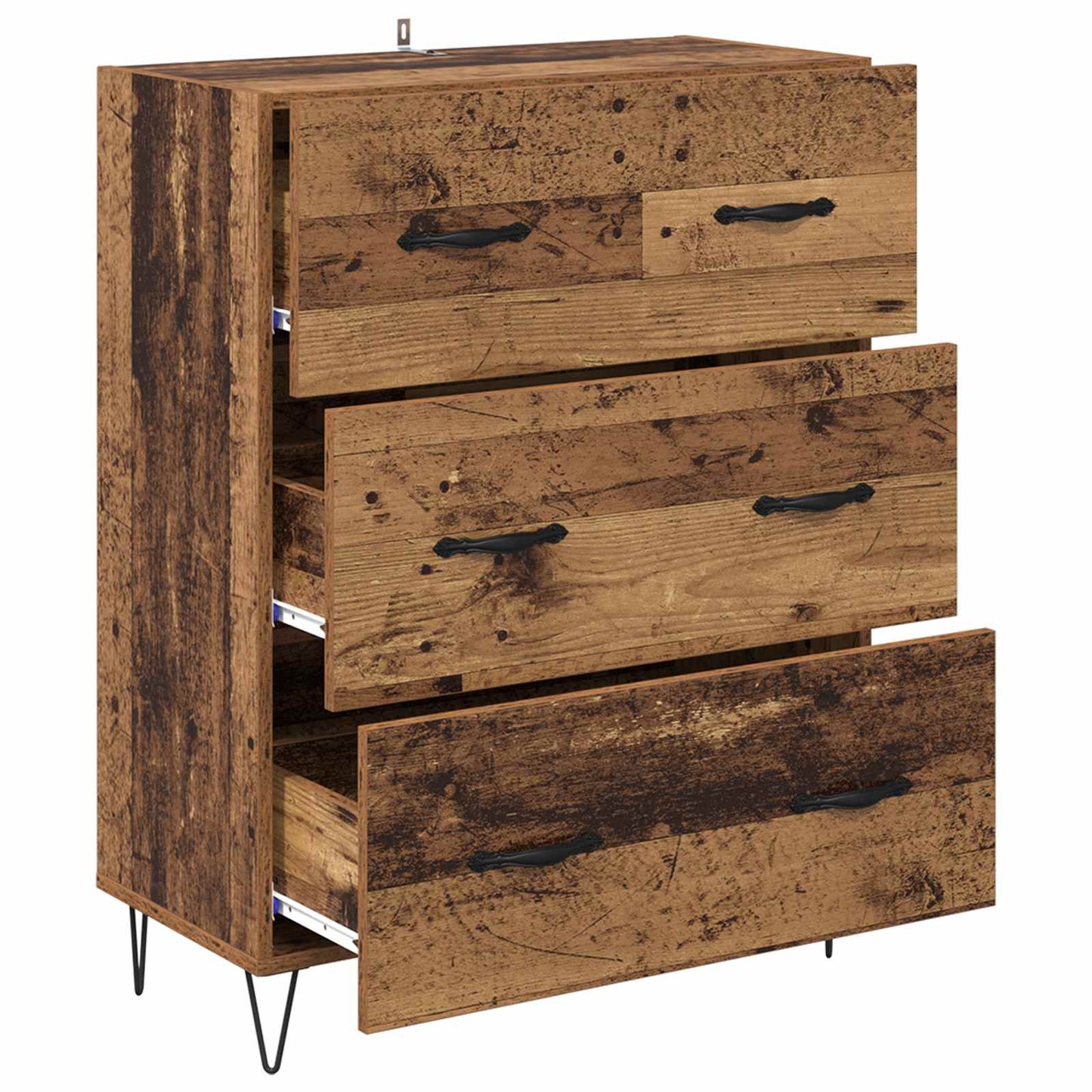 Sideboard med låda Gammalt trä 69,5 x 34 x 90 cm