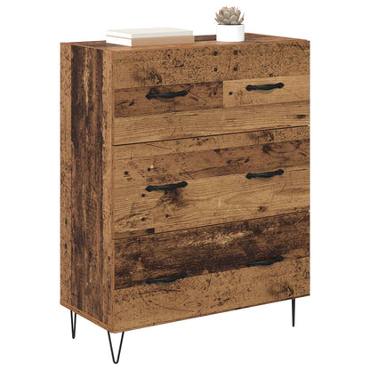Sideboard med låda Gammalt trä 69,5 x 34 x 90 cm