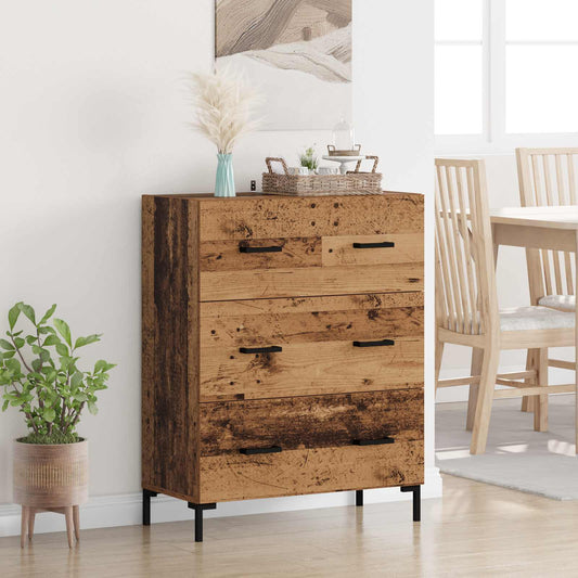 Sideboard med låda Gammalt trä 69,5 x 34 x 90 cm