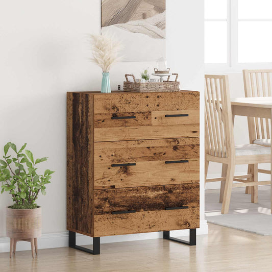 Sideboard med låda Gammalt trä 69,5 x 34 x 90 cm