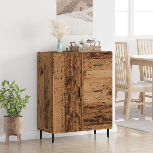 Sideboard med låda Gammalt trä 69,5 x 34 x 90 cm