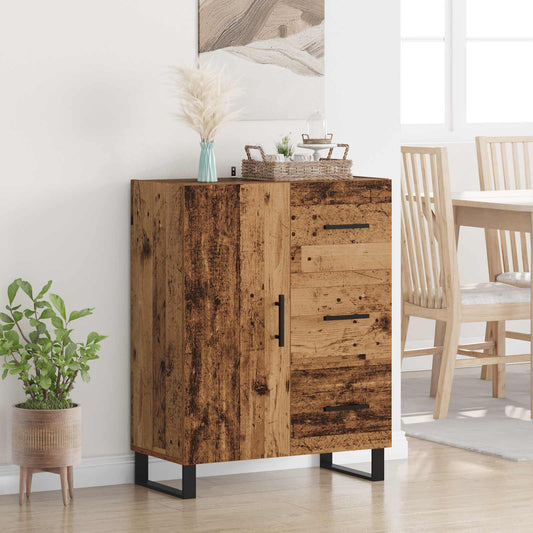 Sideboard med låda Gammalt trä 69,5 x 34 x 90 cm