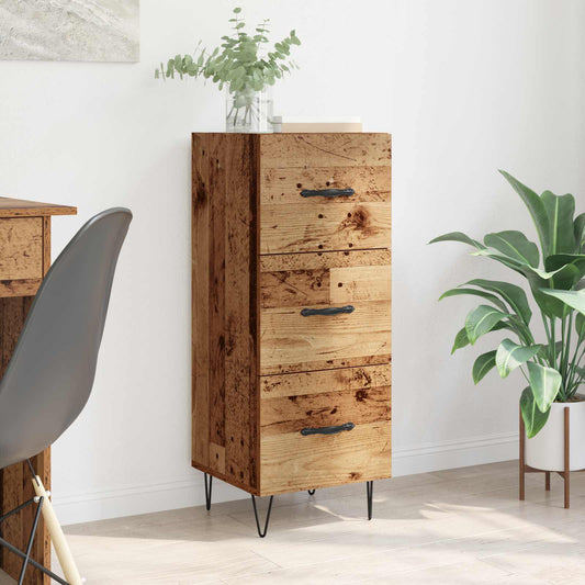 Sideboard Gammalt trä 34 x 34.5 x 90 cm Konstruerat trä