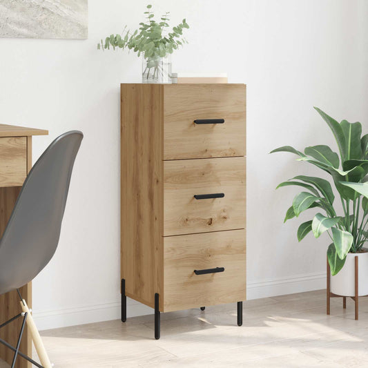 Sideboard med låda artisan ek 34 x 34,5 x 90 cm Konstruerat trä