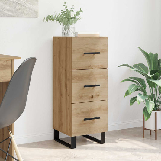 Sideboard Artisan Ek 34,5 x 34 x 90 cm Konstruerat trä och järn