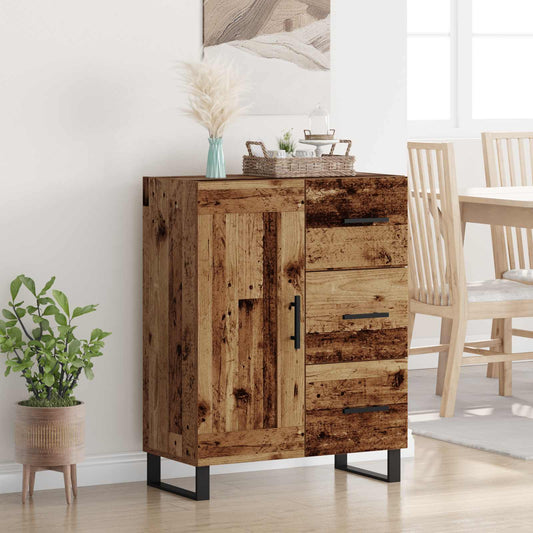 Sideboard med låda Gammalt trä 69,5 x 34 x 90 cm