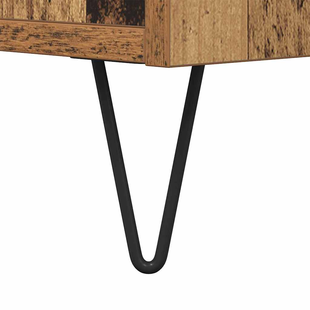 Soffbord Åldrat Trä 80 x 80 x 36,5 cm