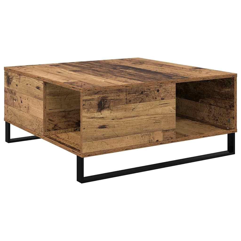 Soffbord Åldrat Trä 80 x 80 x 36,5 cm