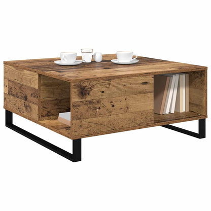 Soffbord Åldrat Trä 80 x 80 x 36,5 cm