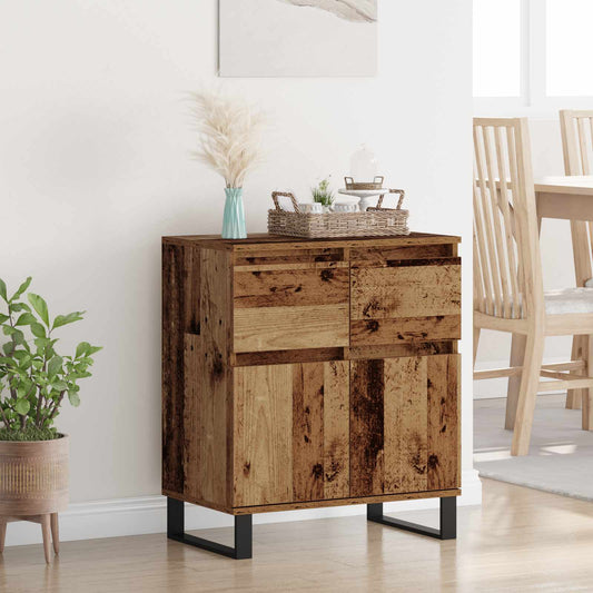 Sideboard Gammalt trä 60 x 35 x 70 cm Konstruerat trä och järn