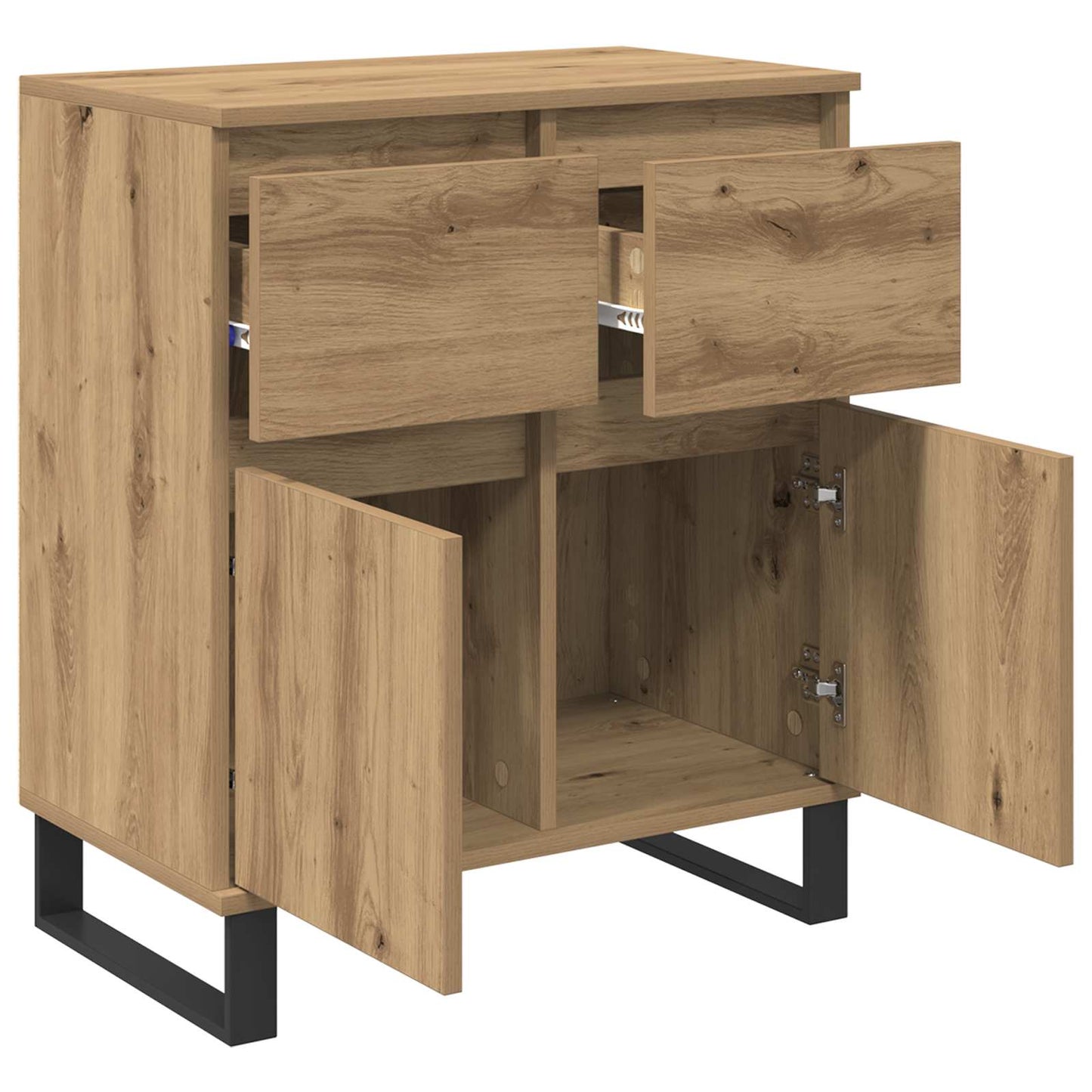Sideboard Artisan Ek 60 x 35 x 70 cm Konstruerat trä och järn