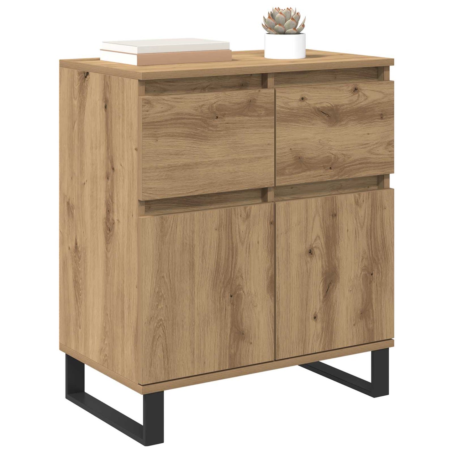 Sideboard Artisan Ek 60 x 35 x 70 cm Konstruerat trä och järn