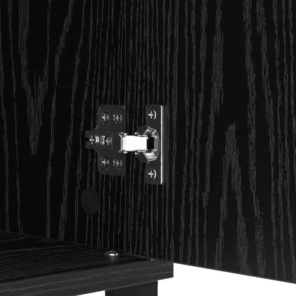 Sideboard Svart Ek 60 x 35 x 70 cm Konstruerat trä och järn