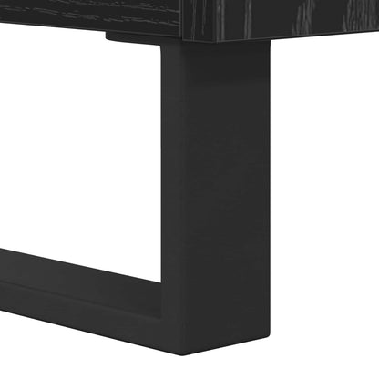 Sideboard Svart Ek 60 x 35 x 70 cm Konstruerat trä och järn