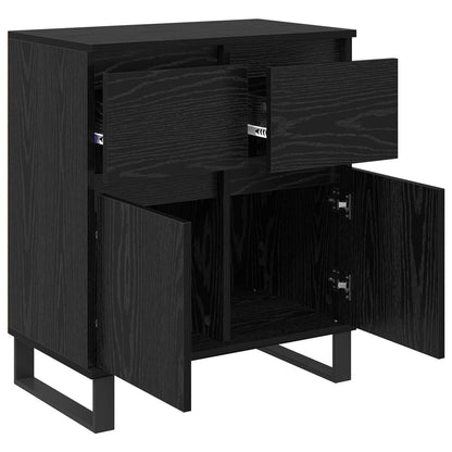 Sideboard Svart Ek 60 x 35 x 70 cm Konstruerat trä och järn