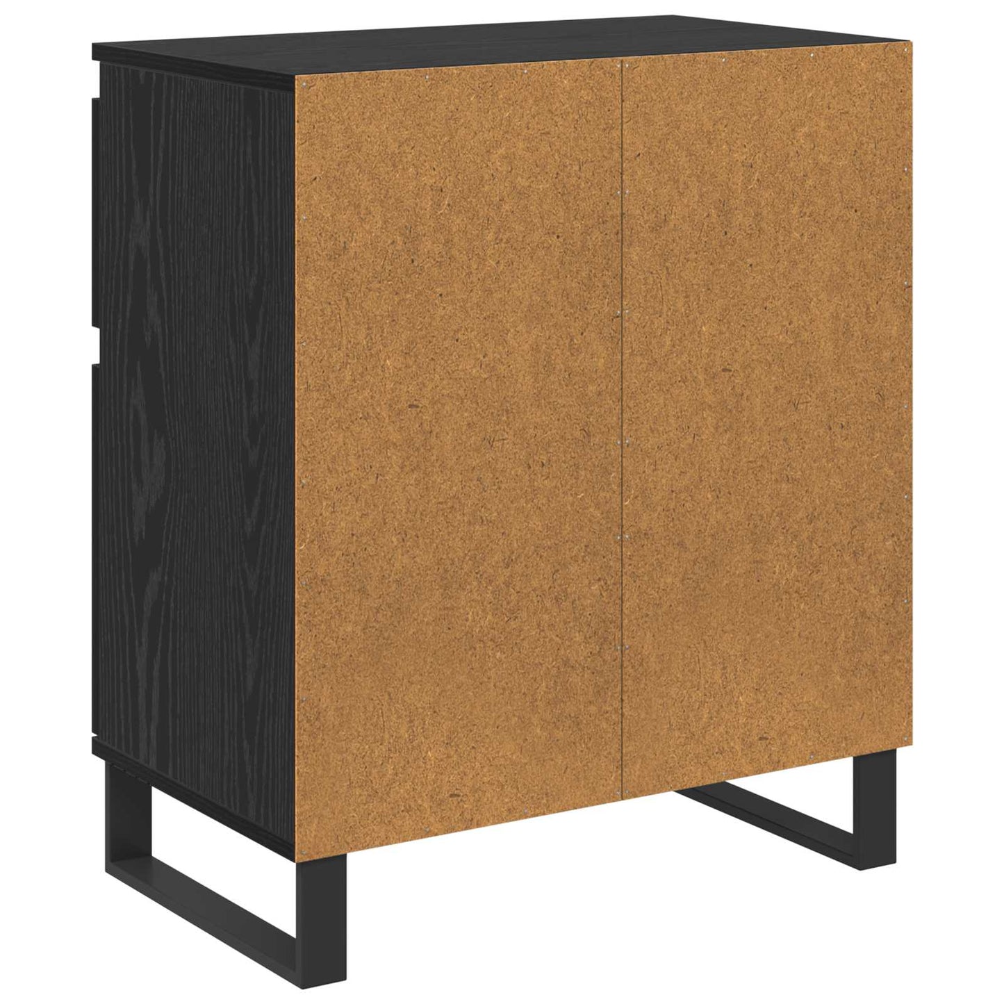 Sideboard Svart Ek 60 x 35 x 70 cm Konstruerat trä och järn