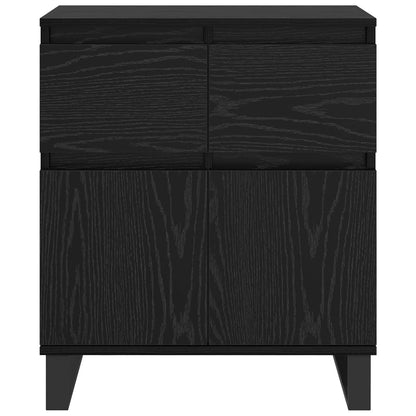 Sideboard Svart Ek 60 x 35 x 70 cm Konstruerat trä och järn