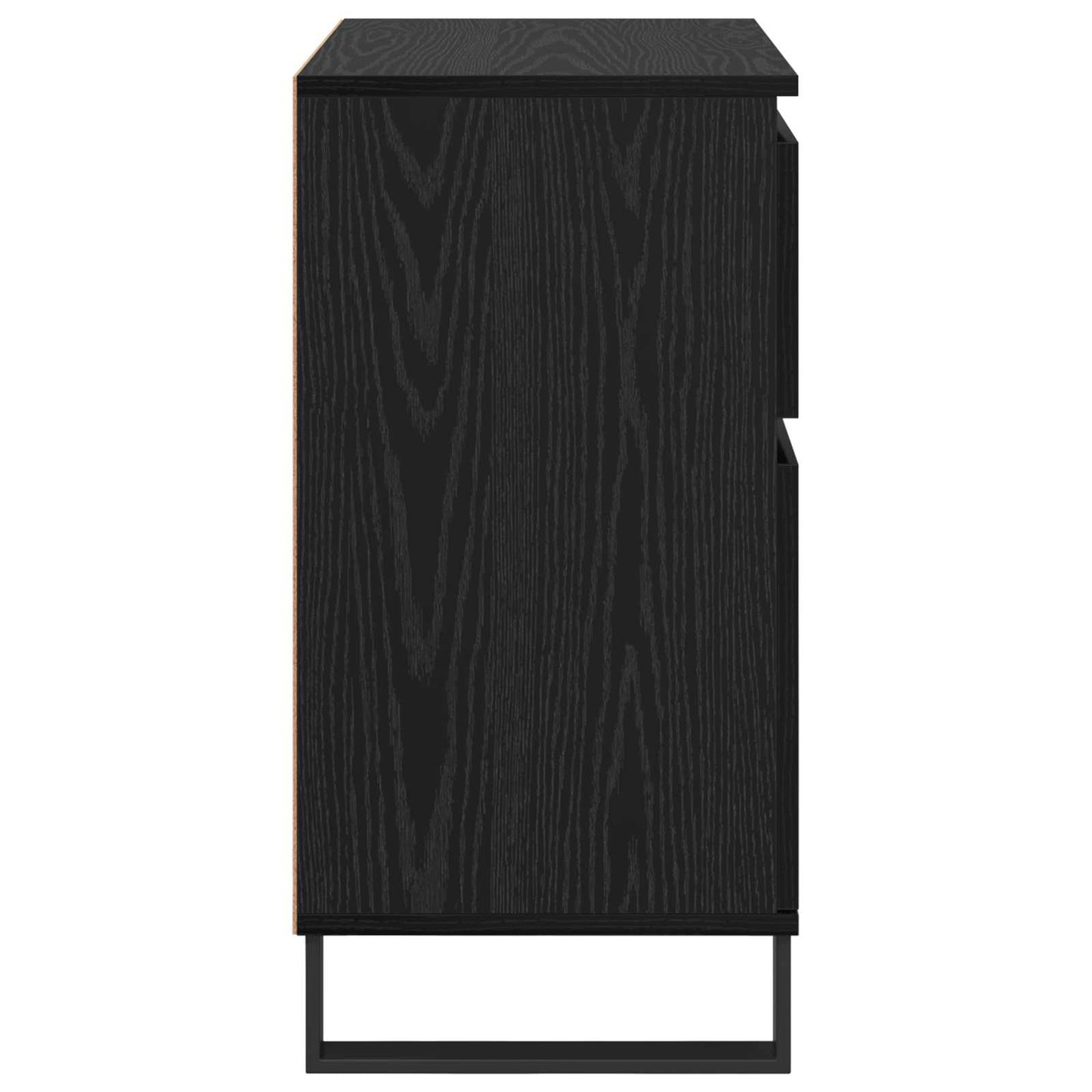Sideboard Svart Ek 60 x 35 x 70 cm Konstruerat trä och järn