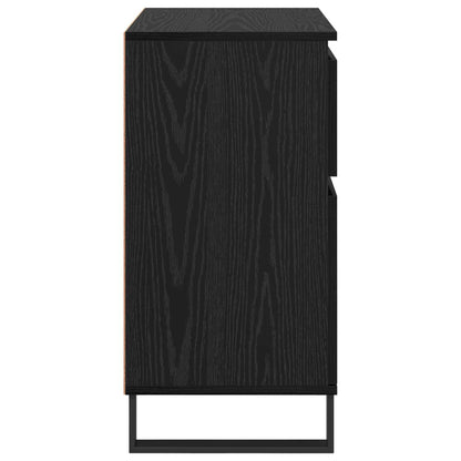 Sideboard Svart Ek 60 x 35 x 70 cm Konstruerat trä och järn