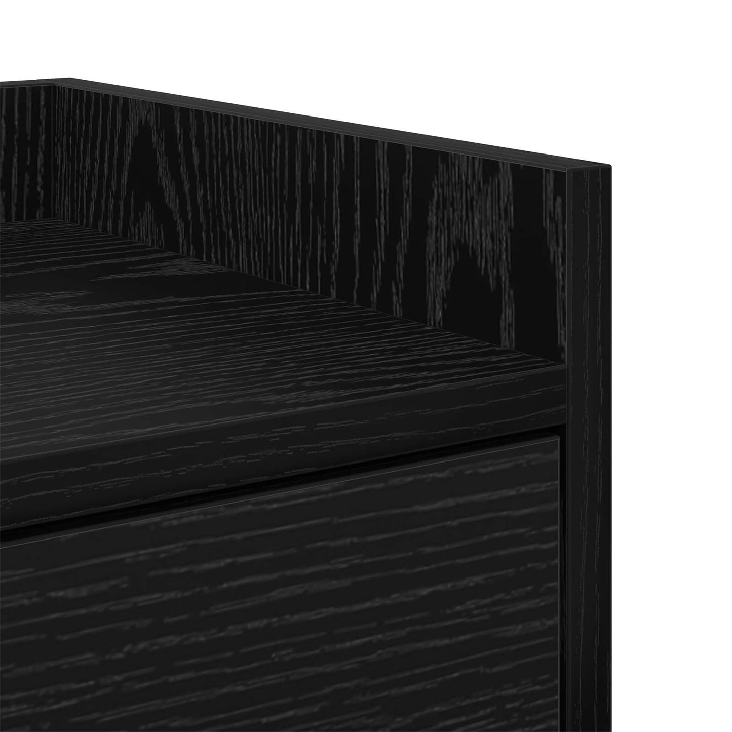 Sängbord 2 pcs Svart Ek 40 x 29 x 60 cm Konstruerat trä