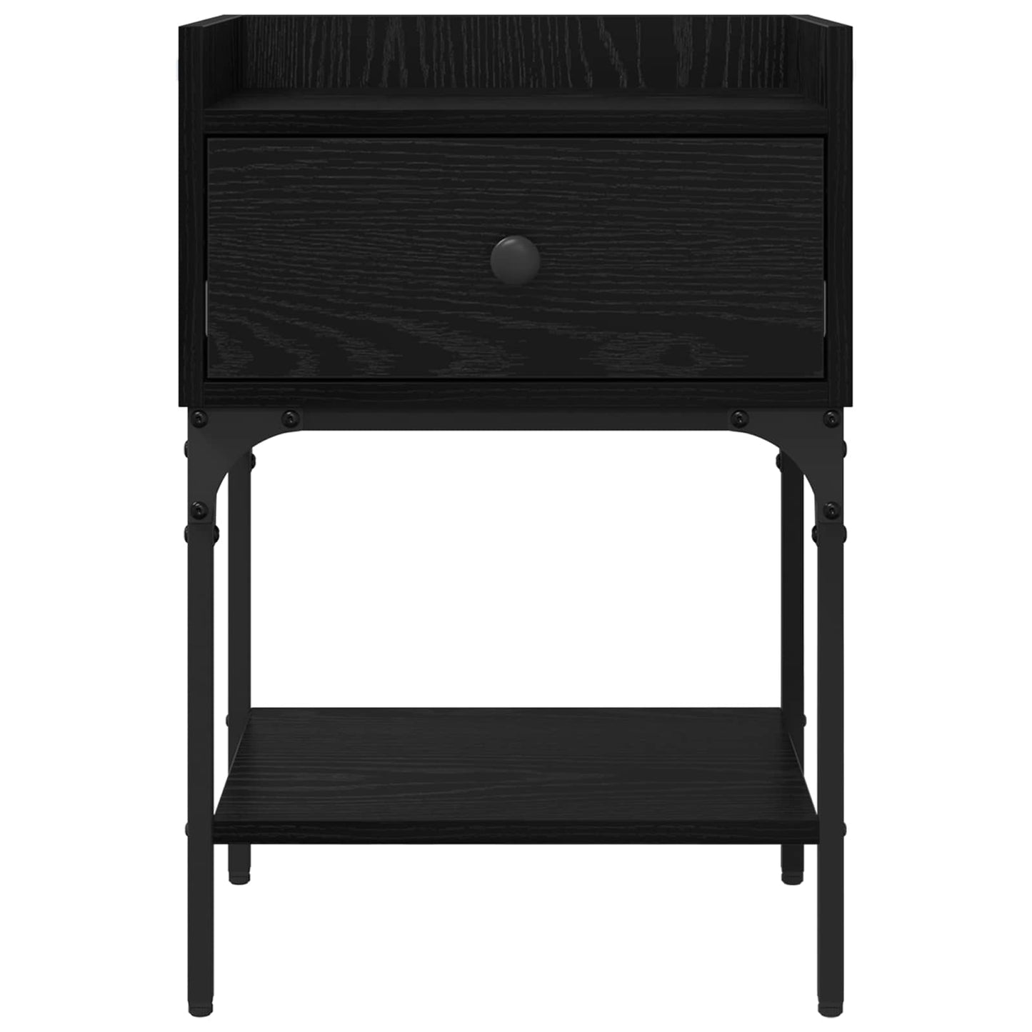 Sängbord 2 pcs Svart Ek 40 x 29 x 60 cm Konstruerat trä