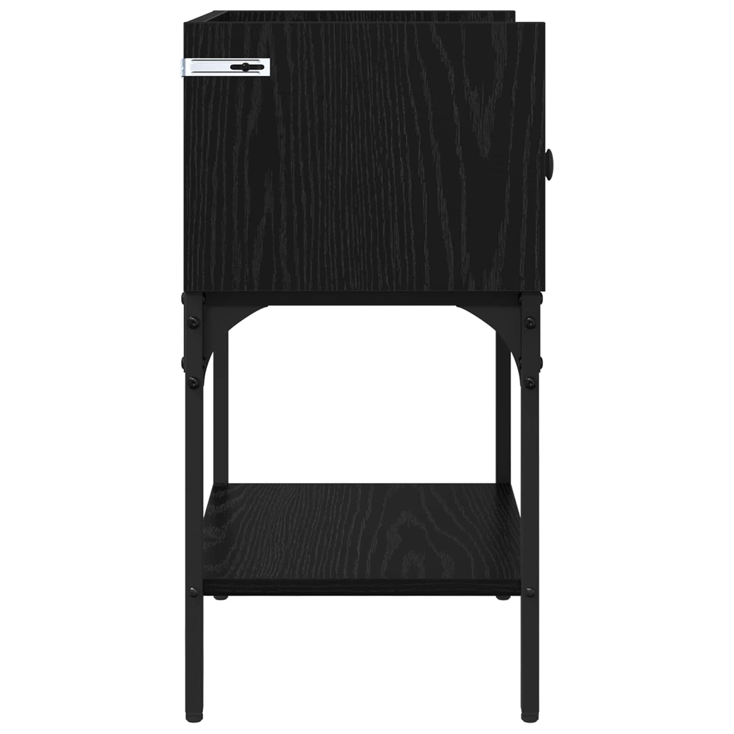 Sängbord 2 pcs Svart Ek 40 x 29 x 60 cm Konstruerat trä